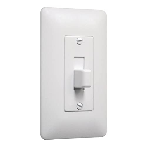TayMac 1-Gang Mid-Size Toggle Switch Wall Plate, Paintable, White - size: 1 Gang, style: Toggle Cover-Up