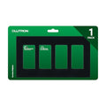 Lutron Claro Light Switch Cover Plate, 4 Gang Wallplate, Rocker Light Switch Cover, Screwless Plate For Outlets, Gloss, CW-4-BL, Black - color: Black, size: 1 Pack