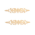 2Pcs Wood Carved Appliques Long Wooden Carving Onlays Decals for Furniture - color: 2-Pack, size: 12.99" x 2.36"