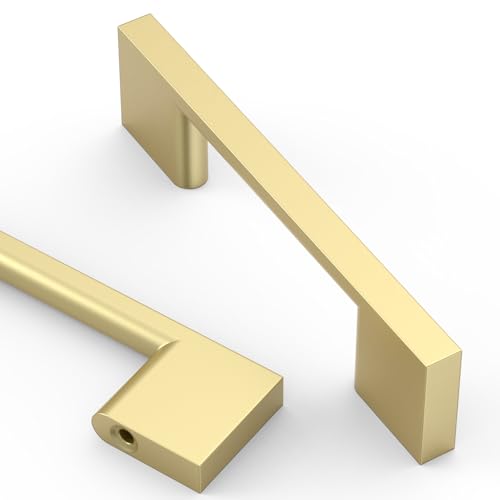 Asidrama 10 Pack 3 Inch(76mm) Brushed Gold Kitchen Cabinet Handles, Cabinet Pulls Kitchen Cabinet Hardware for Cupboard Drawer Pulls - color: Brushed Gold, size: 3" Hole Center(76mm), style: 10 Pack