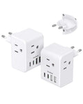 2 Pack European Travel Plug Adapter, Type C Plug Adapter Travel Essentials
