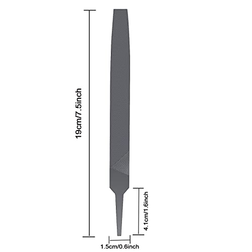 6-inch Flat Medium Cut File Double Cut Teeth High Carbon Steel Hand File Single Cut Hardened Without Handle Ideal for Wood, Metal, Plastic - style: 6-inch Rasp