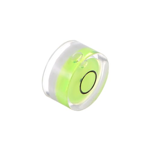 HARFINGTON Round Bubble Level, 15x8mm Mini Circular Bullseye Spirit Level for Camera Tripod Telescope Workshop Turntable Pictures Frame, Yellow - color: Yellow, size: 15x8mm
