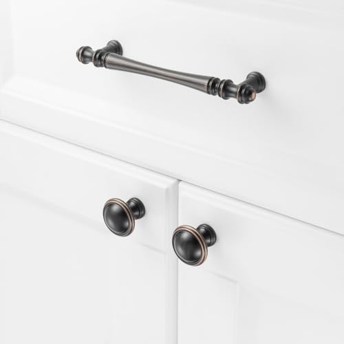 KOOFIZO 30 Pack Oil Rubbed Bronze Cabinet Knobs Round Single Hole Pulls K30 - color: Oil Rubbed Bronze, size: Knob 1 - 10Pcs