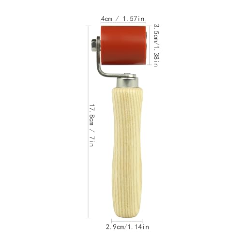 Welding Handheld Roller,4cm Silicone Seam Roller, Smoothing Seam Roller Tool for PVC/TPO/EPDM Single Ply Roofing Tape,Sound Deadening, Banner, Wallpaper etc.