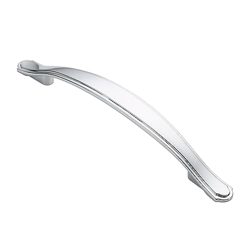Alzassbg Polished Chrome Cabinet Pulls and Handles 10 Pack, AL3028CP - color: Polished Chrome, size: 5" Hole Center