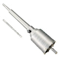 2-1/8" Concrete Hole Saw, 55mm Tungsten Steel Core Bit for Cinder Block, Brick, Rock, Plank Walls for Pipes or mini Split Lines, with SDS Plus Shank and 2 Center Positioning Drill Bits. - size: 2-1/8"