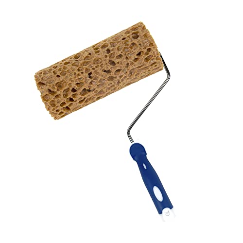 Hanroy 6" Sea Sponge Roller, Texture Pattern Paint Roller for Home Walls - color: M90f