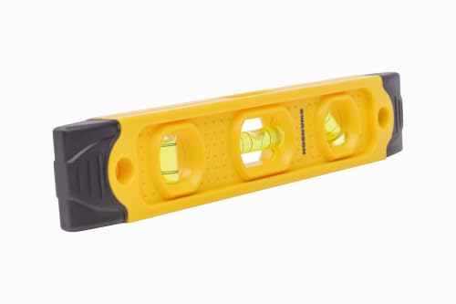 Swanson Tool TL021M 9 In. Speedlite Magnetic Torpedo Level with Rubber End Caps, yellow - size: 9" (Pack of 1), style: Speedlite® Magnetic Torpedo Level with Rubber End Caps