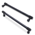 10 Pack 7Inch(177mm) Matte Black Kitchen Cabinet Handles Knurled Cabinet Pulls Black Drawer Pulls Kitchen Cabinet Hardware Dresser Handles - color: Matte Black, size: 7" Hole Center