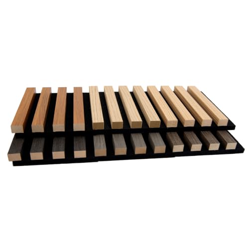 Art3d Soundproof Wood Slat Wall Panel, 6 x 4.7 in, 6 Sample Packs, 6 Colors - color: Sample, size: 6pcs - 6" x 4.7"