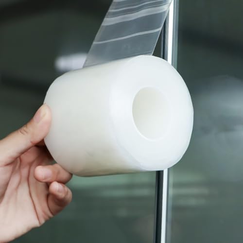 Transparent Window Weather Sealing Tape 3IN x 35 yd Draft Isolation No Residue Removable Adhesive Waterproof Windows Doors Shower Glass AC Units Ideal for Winter Seal & Summer Cold Air Loss Prevention - size: 3 In x 105 FT