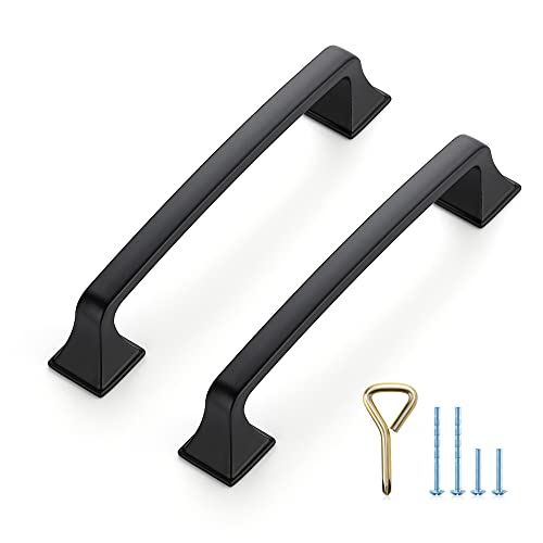 Ravinte Matte Black Cabinet Handles Cabinet Pulls, 5 Inch, 10 Pack - color: Matte Black, size: 5 Inch Hole Center