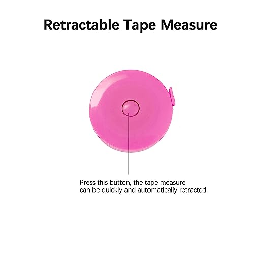 3 Pack Tape Measures Retractable Measuring Tape for Body, 60-Inch 1.5 Meter Dual Sided Flexible Ruler for Medical Craft Fabric Cloth Sewing Tailor Weight Loss Body Measuring Tape (Blue, Purple, Pink) - color: Blue,Pink,Purple