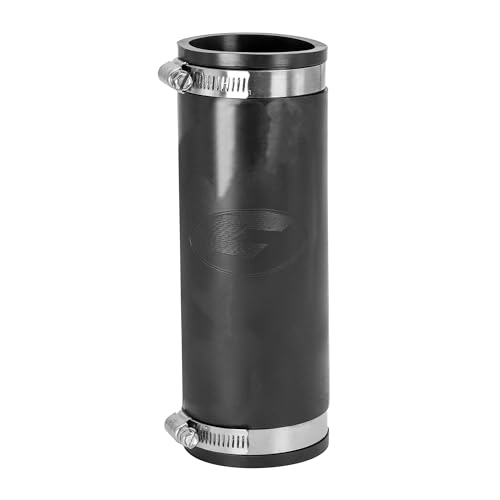 Fernco XL 1056-1502 1-1/2 in Flexible Pipe Coupling, Extra-Long 6.88 in DWV Sewer/Drain Connector, Fits OD 1.65–2.00 in, Cast Iron/PVC/Lead/Steel - size: 1.5" to 1.5"