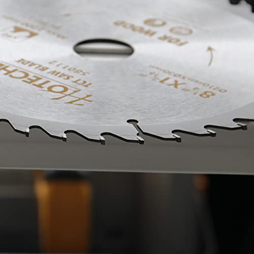 Hoteche 8-1/4-Inch Circular Saw Blade for Wood 40-Tooth Tungsten Carbide-Tipped Blade High-Performance Professioal Saw Blade for Miter Saw and Table Saws with 1-inch, 13/16-inch, 5/8-inch Arbor - size: 8-1/4-Inch, style: 40-Tooth