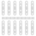 Jiozermi 12 Pcs Straight Brace, 3" x 0.7", Stainless Steel Silver - size: Silver, 3” x 0.7”, 12 Pcs