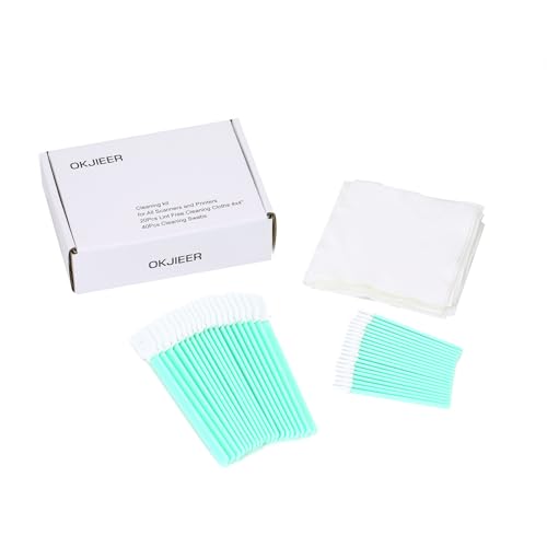 Cleaning kit for Scanners Printers with 4x4inch Lint Free Cleaning Cloths ＆ Cleanroom Polyester Cleaning Swabs