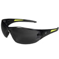 Edge SD116-G2 Delano G2 Wrap-Around Safety Glasses, Anti-Scratch, Non-Slip, UV 400, Military Grade, ANSI/ISEA & MCEPS Compliant, 5.04" Wide, Black Frame / Smoke Lens - color: Black
