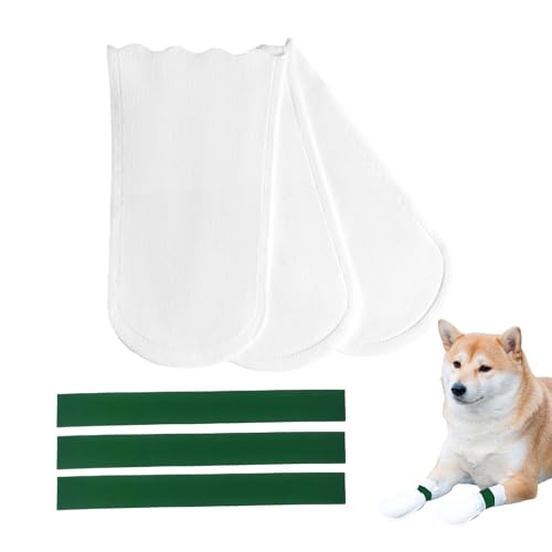 40 Pcs Disposable Dog Shoes Paw Protection Feet Covers Features Adjustable Hook and Loop Fasteners (S) - size: S