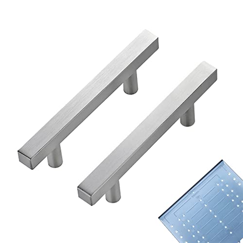 Ravinte Square Cabinet Handles, 15 Pack, 3.75" Hole Centers, Brushed Nickel - color: Brushed Nickel, size: 3.75 inch hole center