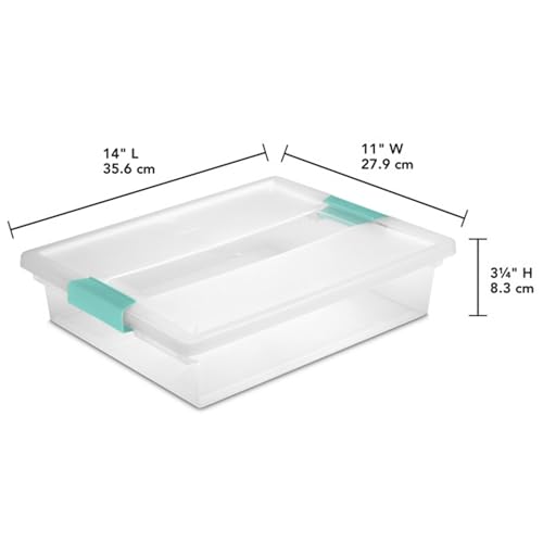Sterilite Clip Box, Stackable Clear Plastic Bins- Large, 6-Pack - size: Large, style: 6 Pack