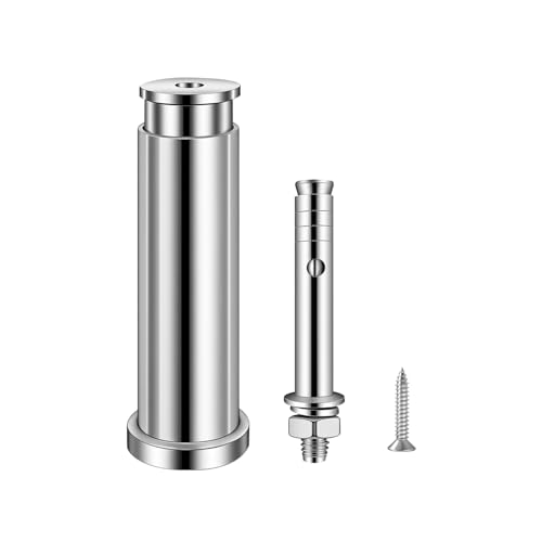 Magnetic Door Stop with Spring Soft Catch, 1 Pack, Silver