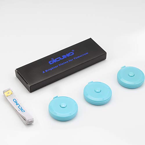 DiCUNO 3-Pack Soft Retractable Measuring Tape, 60-Inch 1.5 Meter, Sky-Blue - color: Sky Blue*3pcs