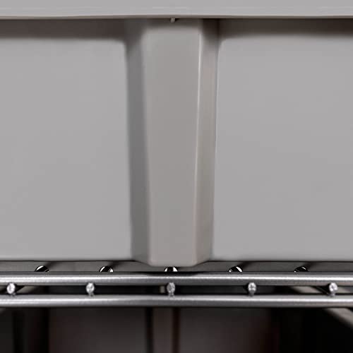 7-Tier NSF 16-Bin Steel Wire Shelving Rack, 36"W x 14"D x 56"H, Gray | 16 slide-out bins with tilt-lock design keep supplies organized and accessible - color: Gray, size: Includes 16 Bins