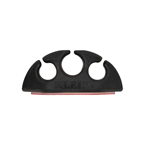 Klein Tools 450-410 Cable Clips, Made in USA, Self-Adhesive 3-Slot Cable, Cord Management Mounting Clips, Optional Screw for Permanent Mounting, 10-Pack - style: 3-Slot Clips