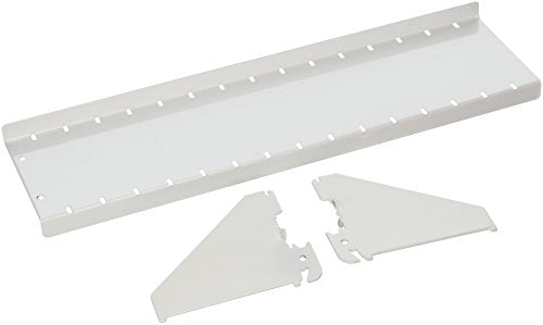 Wall Control Shelf 4in Deep Pegboard Shelf Assembly Pegboard and Slotted Tool Board - White - color: White