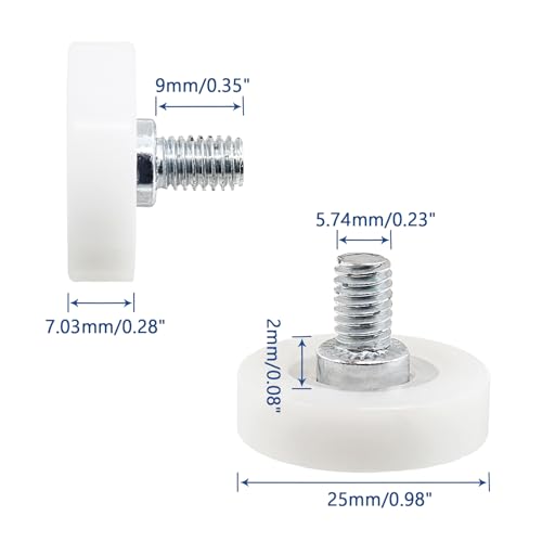 Litoexpe 12 Pieces 1" Drawer Slide Roller Wheel - size: 1 Inch