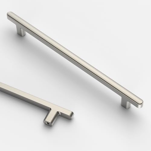 Asidrama 10 Pack 6.3 Inch(160mm) Brushed Satin Nickel Kitchen Cabinet Handles, Cabinet Pulls Kitchen Cabinet Hardware for Cupboard Drawer Pulls - color: Brushed Satin Nickel, size: 6.3" Hole Center, style: 10 Pack