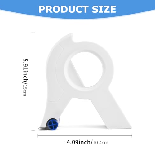 Masking Paint Tape Dispenser, Portable Paint Tape Applicator for Trim, Easy to Grip Rounded Handles and Accurate Tape Application, Saves Time Compact Design for On The Go Usage(White)