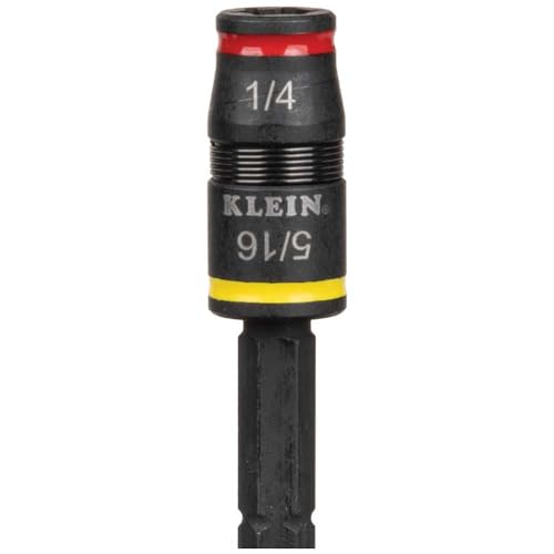 Klein Tools 32907 Impact Driver, 7-in-1 SAE Impact Socket Set, Flip Socket Set with 1/4, 5/16, 11/32, 3/8, 7/16 and 1/2-Inch Nut Driver Sizes and 1/4-Inch Bit Holder, 5-Inch Shaft - color: 7-in-1 W/ 11/32-inch