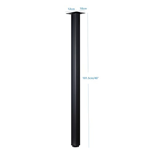 40 Inch Table Legs,Black Set of 4, with Adjustable Feet Pads. - size: 40"