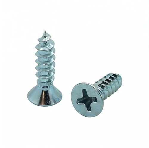 BCP Fasteners #6 x 5/8" Zinc-Plated Flat Head Wood Screws, 25 Pack - size: #6 x 5/8"