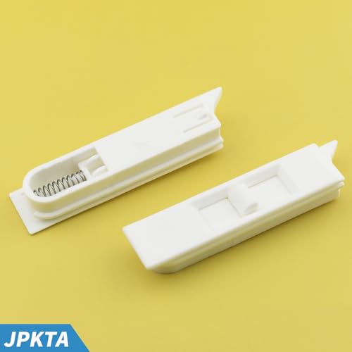 12 Pcs Window Tilt Latch Pairs Spring Loaded Sliding Window Latch Lock Snap-in White Vinyl Plastic Construction for Home Window Accessories Parts - size: 12 Pcs