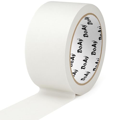 White Painters Tape - Masking Tape 2 Inch Wide (1.88" x 90FT) - Multi-Surface, Smart Adhesion, Indoor & Outdoor - 1 Roll Paint Tape for DIY, Labeling, Art, Car (#3910) - color: White