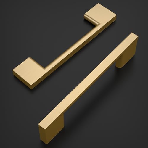 Amerdeco 10 Pack Champagne Bronze Cabinet Pulls 3-3/4 Inch(96MM) Hole Centers Kitchen Cabinet Handles Cabinet Hardware Kitchen Handles for Cabinets Cupboard Handles Drawer Pulls ZH0060 - color: Champagne Bronze, size: 3-3/4"/96MM Hole Center, style: 10 Pa