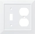 Franklin Brass Classic Architecture (1-Pack) Single Switch/Duplex Combo Pure White 2-Gang Combination Wall Plate Electrical Outlet Covers W35245-PW-C - size: 1 Count (Pack of 1), style: Switch/Duplex