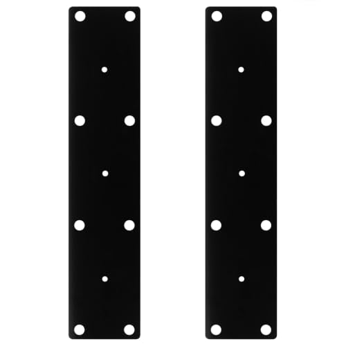 2 PCS 16" x 3" Flat Mending Plate, Black Heavy Duty Bracket