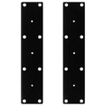 2 PCS 16" x 3" Flat Mending Plate, Black Heavy Duty Bracket