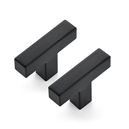 Ravinte Matte Black Cabinet Handles Square Pulls Single Hole 10 Pack - size: Single Hole