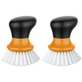MR.SIGA Dish Scrub Brush, Palm Brush Dish Scrubber, Orange, Pack of 2 - color: Orange