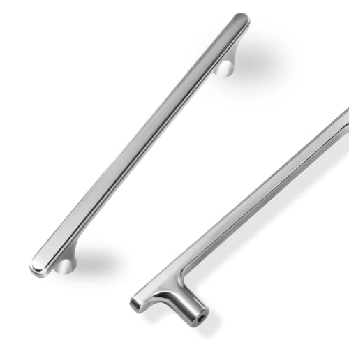 COTYKILEY 10 Pack 5 Inch(128mm) Brushed Satin Nickel Cabinet Handles Kitchen Cabinet Pulls Kitchen Cabinet Hardware - color: Brushed Satin Nickel, size: 5" Hole Center（128MM）