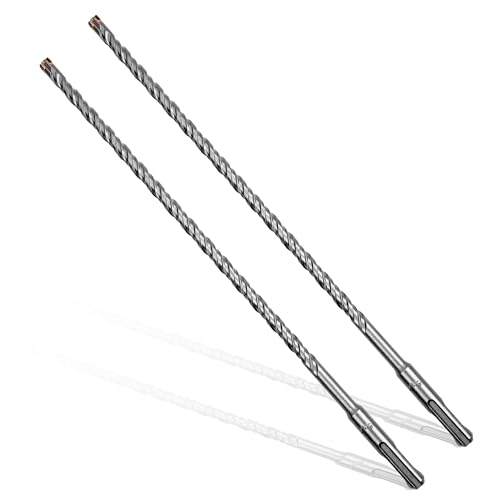 5/16x12 SDS-Plus Rotary Hammer Drill Bit, Carbide Tip 4-Cutter for Brick,Stone & Concrete, Packed of 2pcs. - size: 5/16x12" (2pcs)