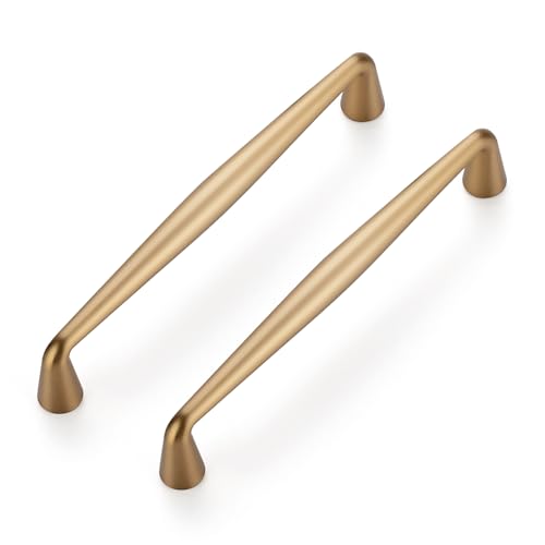 Ravinte Champagne Bronze Cabinet Handles Solid Handles,5 Inch,10 Pack - color: Champagne Bronze, size: 5 Inches Hole Center