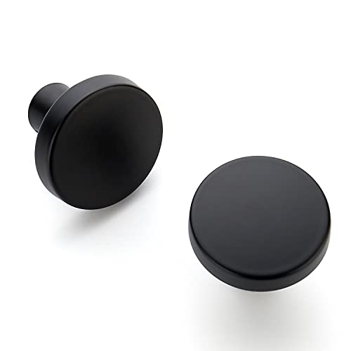 Ravinte Matte Black Drawer Pulls, 1-1/4 Inch Cabinet Knobs,25 Pack - color: Matte Black