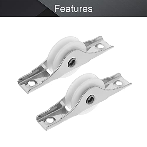 MroMax 2Pcs 25mm/0.98" Dia Screen Door Rollers Nylon White Sliding Wheel U Groove Electroplating Sliding Wheel with Stainless Steel Shell for Garage Screen Door - color: 2Pcs White U Groove Wheel